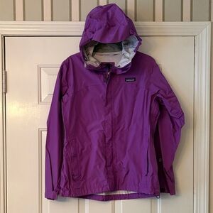 Patagonia Vibrant Purple Hooded Rain Jacket